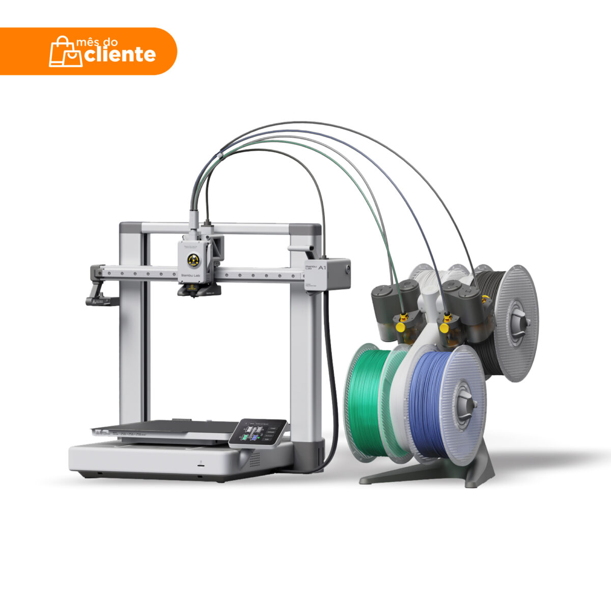 Impressora 3D Bambu Lab A1 com AMS Lite Combo - Imagem 1